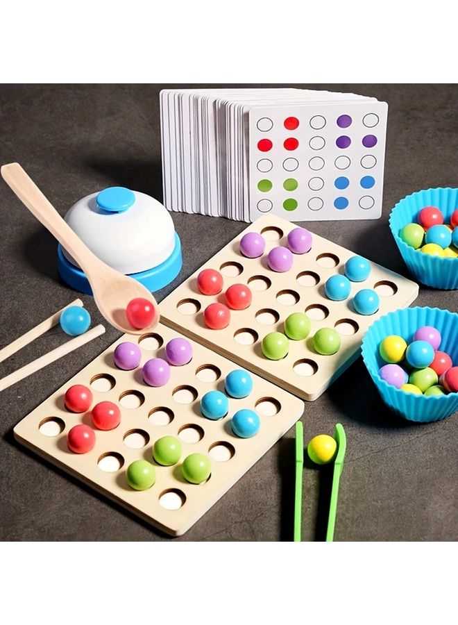 Pinball Battle Game Wooden Beads Sorting Matching Educational Toy For Cognitive Skill Development - Image 2